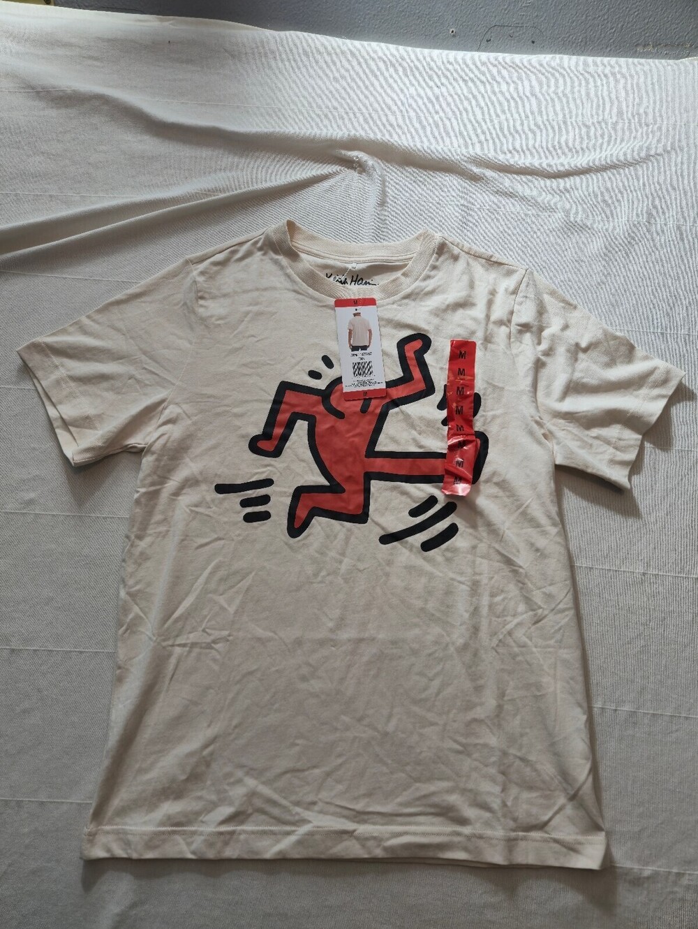 Keith Haring Tan Graphic T-Shirt Medium New With Tags